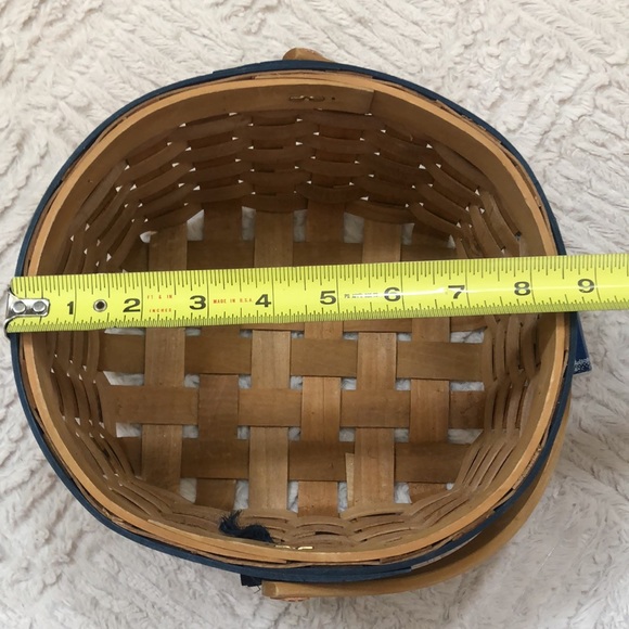 Set of 2 handled nested baskets, snowman charms and ceramic handles - New - Picture 14 of 16